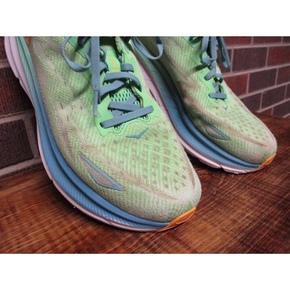 Hoka One One Mens Clifton 9 Green 1127895 ZLGL Shoes Running Sneakers 9.5 D - Picture 9 of 16